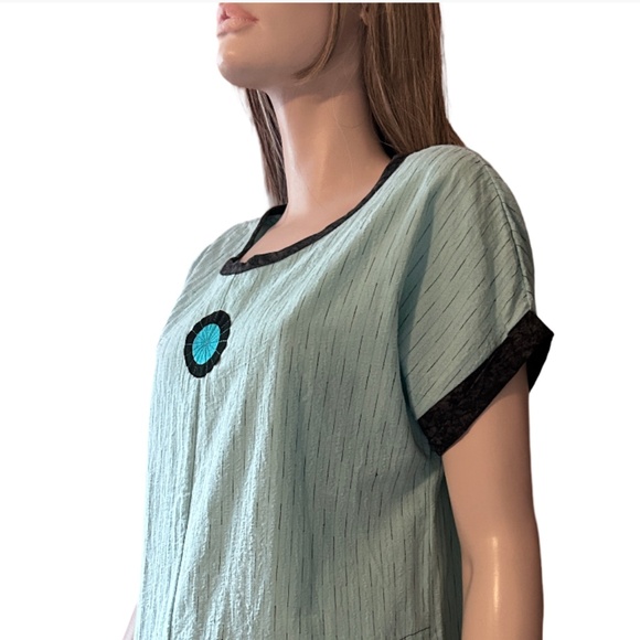 Red River Clothing Cindy Walsh Hand Made Tunic Dress Tank Pockets Oversize USA - Picture 9 of 16